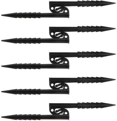Beavorty 10 Stück Kunststoff Zeltheringe 14,6cm Schwarz Robuste Windfeste Zeltpflöcke für Camping Strand und Garten Wiederverwendbare Fixierpfähle für Pavillons Planen und Zelte