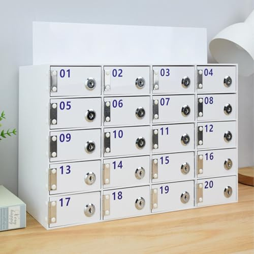 PRECISTECH Handy Schließfach Organizer 25/30/40/50/60 Fächer Smartphone Box Für Büro Schule Firma Arbeitsplatz Mehrfach Fach Aufbewahrungssystem Universität(30 Squares)