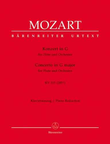 Konzert für Flöte und Orchester G-Dur KV 313 (285c). Klavierauszug, Urtextausgabe