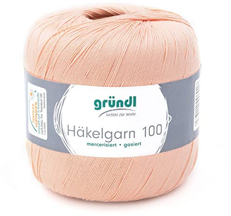 Gründl Häkelgarn 100 Garn, wool, Orange, 566 m