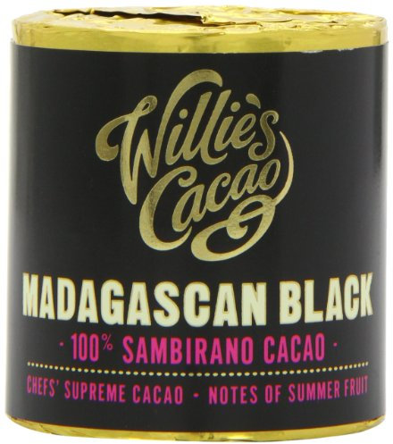 Willie's Cacao - 100% Cacao - Madagascan Black 100% Sambirano cacao - 180g- Summer fruit notes - For cooking, baking, drinks - Vegan & No Added Sugar