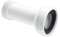McAlpine WC-CON2B Straight Adjustable Length Rigid WC Connector 3.5/90mm Outlet Size, White