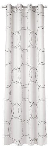 Schöner Wohnen 70080-001-140-250 Ösenschal Cooly Größe 140 x 250 cm, weiß