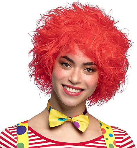Boland 85920 - Perücke Frizzy, Rot, Kunsthaar, Kurzhaar-Frisur, Clown, Kobold, Faschingsperücke