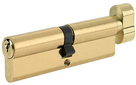 YALE P-ET3535-PB Euro-Knaufzylinder, 3 Schlüssel, Standard-Sicherheit, Sichtverpackung, für alle Türtypen geeignet, poliertes Messing, 35:10:35 (80 mm)