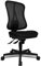 Topstar Head Point SY ergonomischer Bürostuhl, Schreibtischstuhl, Muldensitz (höhenverstellbar), Stoffbezug schwarz, 70 x 47 x 113 cm