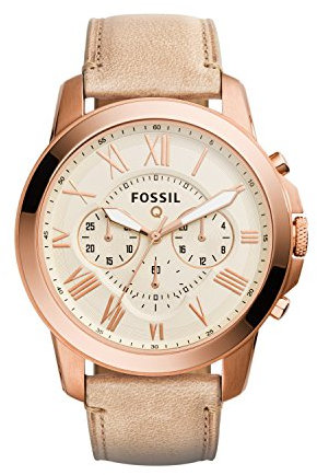 Fossil Homme Quartz Montre connectée avec Bracelet en Cuir FTW10023