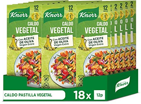 Knorr Caldo Vegetal 12 pastillas - Pack de 18