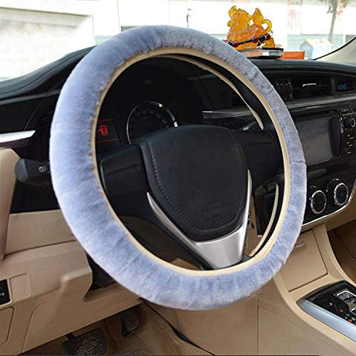 Lenkradhülle Auto Plüsch kurz warme dicke Lenkradabdeckung weich Winter Universal Lenkradbezug rutschfest atmungsaktiv Lenkrad Abdeckung anti-Rutsch Lenkradschutz bequem steering wheel cover