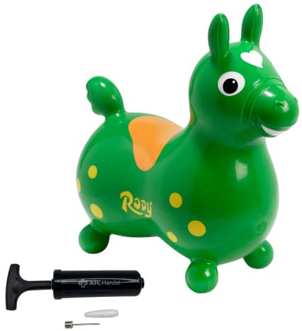 Rody Hüpfpferd + inkl. Pumpe von ATC, Sprungpferd Cavallo Ledraplastic Gymnic (grün)
