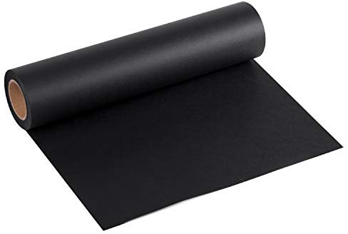 RUSPEPA Schwarzes Kraftpapier - Natürliches Recyclingpapier, Kraftpapierrolle Ideal für Kunsthandwerk, Kunst, Kleine Geschenkverpackungen, Verpackung, Post, Versand und Pakete - 38.1 cm x 30 m