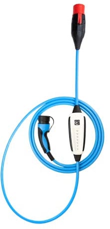 NRGkick 32A 5m Standard inklusive 32A 5Pol Steckeraufsatz, bis zu 22kW Ladeleistung, ohne Installation, flexible Wallbox, blau und grau