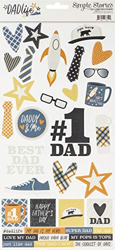 SIMPLE STORIES DAD Life Stickers 6X12, Multi, One Size