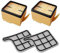 Gaoominy Filterset 2 Motorschutzfilter (Motorfilter) + 2 HEPA (Mikro) Filter/Mikrofilter/Hepafilter geeignet Fuer Vorwerk Kobold VK 135, 136, VK135, VK136