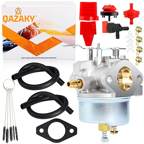 QAZAKY Einstellbarer Vergaser Ersatz für Tecumseh 640052 640054 640058 640058A 640349 HMSK80 HMSK85 HMSK90 HMSK100 HSMK110 LH318SA LH358SA 8 PS 9 PS 10 PS Schneefräse Schneefräse Generator Schredder