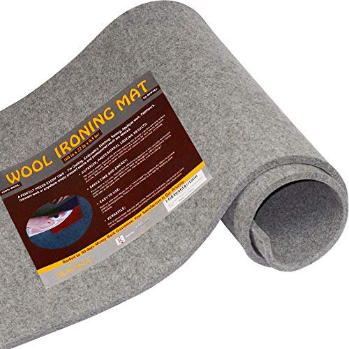 Woll-Pressmatte, 152,4 x 55,9 cm, Quilt-Bügelunterlage – 100% neuseeländische Filzwolle, Bügelbrett für Quilter, ideal zum Quilten und Nähprojekte von Savina
