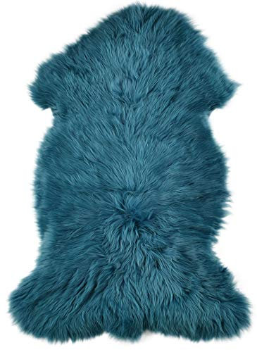 SCHWEDISCHES LAMMFELL Emerald GRÜN ca.130 x 80 cm XXL Schaffell von KUHFELLE online