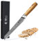 Wakoli Oribu Brotmesser – 20 cm Wellenschliff-Klinge aus 67 Lagen Damaststahl mit AUS-10 Kern, Härte 60 HRC, ergonomischer Olivenholzgriff, Profi Damastmesser in Geschenkbox für Brot & Krusten