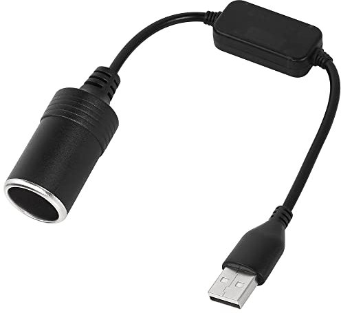 CERRXIAN Cavo convertitore di tensione femmina USB A maschio a 12 V per accendisigari auto registratore di guida cane elettronico