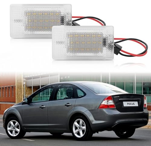 2pcs LED-Fußraum-Gepäck-Kofferraum-Licht führte Courtesy Innenlampe für Ford Focus MK1 MK2 Fiesta MK1 MK2 MK3 MK4 MK5 Mondeo MK1 MK2 MK3 MK4