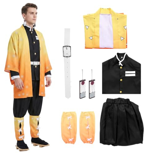 Formemory Cosplay Kostüm Set Anzug Herren Cosplay Kimono Outfit No Yaiba Anime Costume Damen Herren