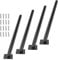 Cjueiom 16 Inch / 40cm Oblique Furniture Legs Black Sofa Legs Set of 4, Mid-Century Couch Legs Heavy Duty Coffee Table Legs, Tapered Chair Feet Metal Cabinet Legs Replacement for Cupboard Ottoman