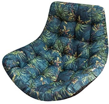 Bjird Hängesessel Kissen, Polster, Auflage für Polyrattan & Rattan Hängeschaukel, Sitzauflage für Hängekorb - Runde Sitzkissen - Rückenkissen für Hängesitz - Indoor & Outdoor - Grüne Wiese