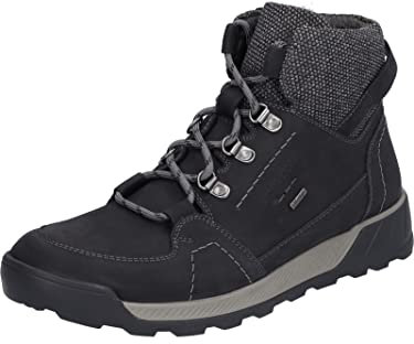 Josef Seibel Herren Schnürstiefeletten Raymond 53,Weite H (Weit),Wechselfußbett,wasserdicht,übergangsschuhe,schwarz-Kombi,41 EU