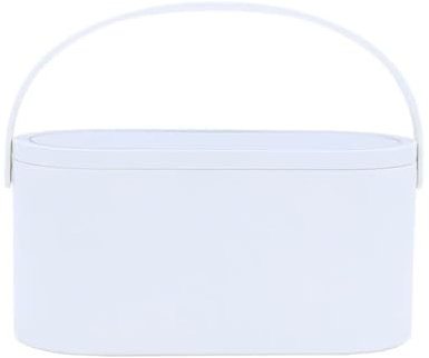 Portable LED Makeup Box, Yeqoo Women Travel Makeup Box Organiser Storage with led Mirror Travelling Toiletry (White)