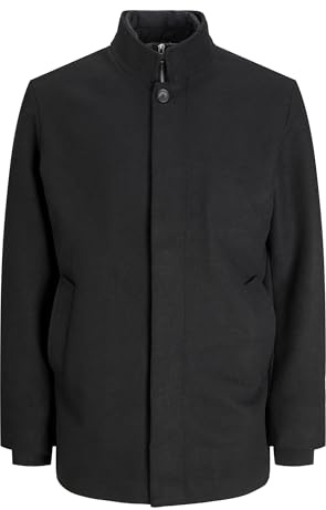 JACK & JONES Herren JJEHARRISON Wool Jacket SN 12258674,Schwarz,XL