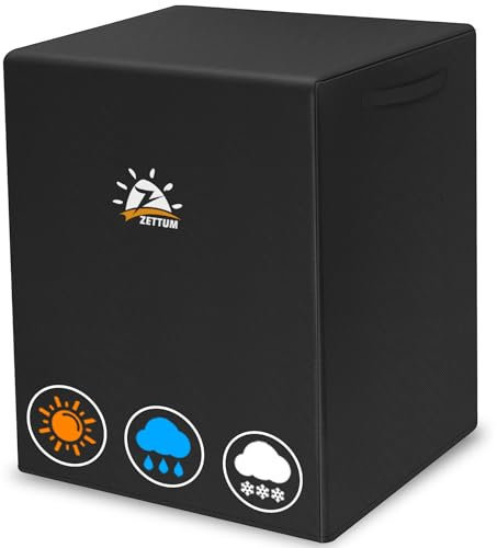 Zettum Air Conditioner Cover for Outside Units 24 Inch - 600D Air Conditioning AC Covers Waterproof, Outdoor Winter Cover for Central AC Condenser, Swamp Cooler, Pool Heater, Heat Pump, HVAC and More