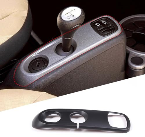 DIYUCAR ABS Kunststoff Auto Mittelkonsole Schalttafel Rahmen Abdeckung Verkleidung für Mercedes-Benz Smart 451 Fortwo 2009-2015 LHD (mattschwarz)