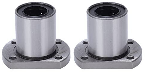 2 Stück Linearkugellager Mit Ovalem Flansch LMH16UU, Lineare Bewegungsbuchse Mit Quadratischem Flansch Für CNC-Linearbewegungsachsen, Innendurchmesser 16 Mm