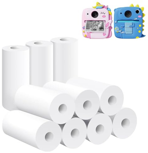 Manttely 10 Rolls Photo Papers for Kids Camera Instant Print, Printing Camera Refill Thermal Papers, BPA Free