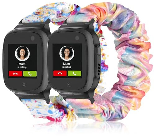 EverAct 2 Stück Kinder Nylon Armbänder kompatibel mit Xplora X5 / XGO 2/XGO 3 Armband,Weiches schön dehnbares Mädchen Jungen Ersatzbänder für Xplora X5 Play / XGO2/XGO3, Mädchen Jungen Geschenk