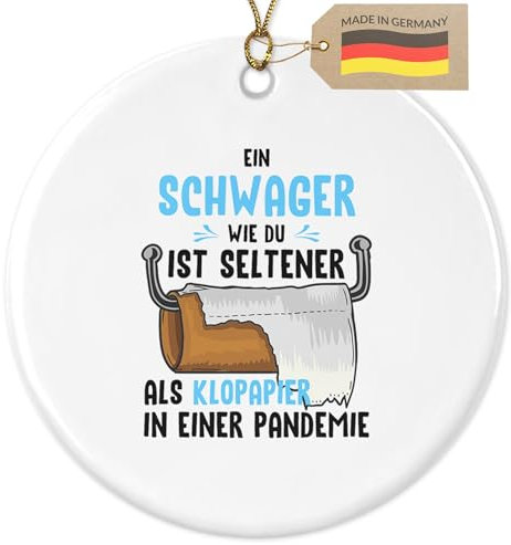 Schwager Weihnachtsdeko Baum-Anhänger Christbaumschmuck Keramik Rund Advent