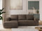 MKS MEBLE Sofa mit Schlaffunktion - Ecksofa mit Schlaffunktion und Bettkasten - Sofa 3 Sitzer - Schlafsofa - Couch - Schlafsofa mit Bettkasten - Trentino L - Braun Velvet - Links