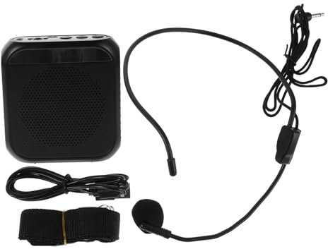 COOPHYA Teacher Voice Amplifier Microphone Speaker Portable Rechargeable System Great for Classroom Presentations Tours Lightweight (record)