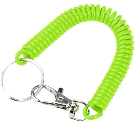 Spule Lanyard - Spiralschnurschlüsselkette, Elastischer Rückstoßcliphalter | Einziehbarer Schlüsselspulenfeder, Flexibler Lanyard, Teleskop -Versorgungskabel, Stretch -Schlüsselring Für Zuhause, B