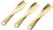 Ipetboom 3Pcs Metal Cosmetic Skincare Spatula, Practical Reusable Eye Cream Spoon Makeup Beauty Spoons for Cream, Mini Facial Spatula Beauty Tool, Golden