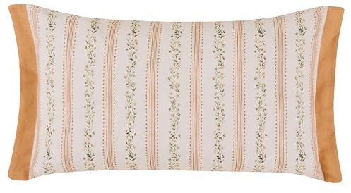 Voyage Maison Primavera Feather Filled Cushion – Watercolour Floral Printed Spring Oxford Trim Décor (Multicolour - 30x50cm)