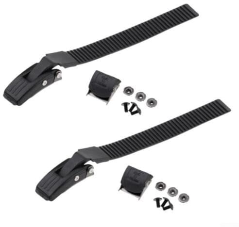 Honseadek Lot de 2 boucles de rechange pour sangle de patin à roues alignées avec pince, vis et écrous pour patins à roulettes, lacets réglables en polypropylène (B)