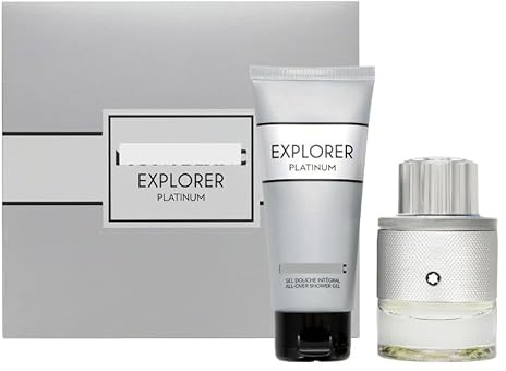 M BLANC Explorer Platinum EDP 60ml+ 100 ml Shower gel men mont + 7.5ml EDP x2