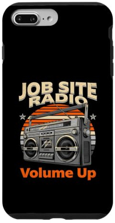 Job Site Radio Volume Up Retro Construction Boombox Case for iPhone 7 Plus/8 Plus