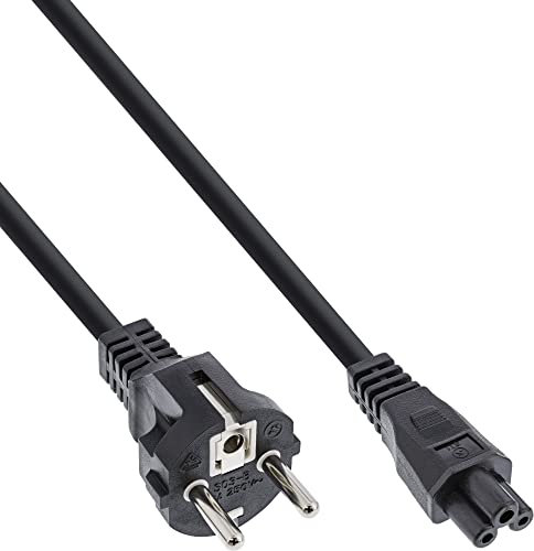 Inline® Netzkabel für Notebook, 3pol Kupplung, schwarz, 2m