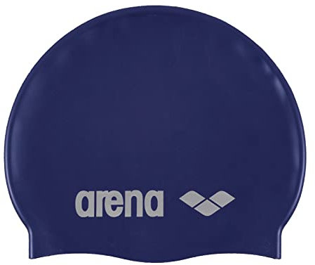 ARENA Unisex – Erwachsene Classic Silicone Badekappe, Denim-Silver (71), NS EU