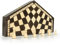 ChessEbook Schachspiel für 3 Personen 40x35 cm - Hochwertiges Schachbrett aus Holz - Handarbeit - Chess Board Set - Klappbar - Brettspiel - Denkspiel