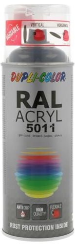 Dupli-Color 710407 Acryl-Spray, 400 ml, RAL 5011 Stahlblau Glanz