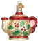 Old World Christmas Ornaments: Coffee and Tea Gifts Glass Blown Ornaments for Christmas Tree, Holly Teapot 3 X 3.25 X 2.25