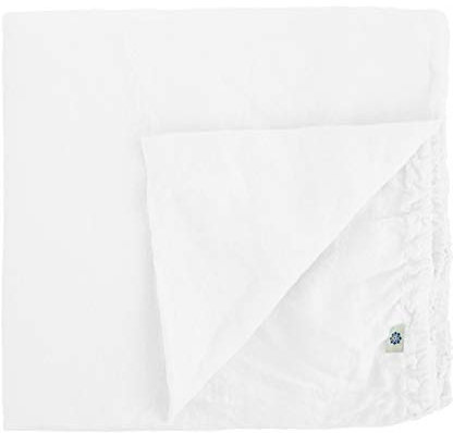 Linen & Cotton Weicher Griff Spannbettlaken Spannbetttuch Bettlaken mit Gummizug Alicia -100% Leinen Gewaschen, Weiß Weiss (150 x 200 cm) Laken Leintuch Betttuch Groß Bettwäsche Bett Doppelbett Sommer